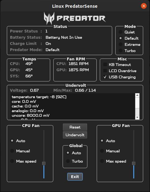Github Snowyoneill Linux Predatorsense Clone Of Acer S Predator - Desktop Space Illustrations for Desktop