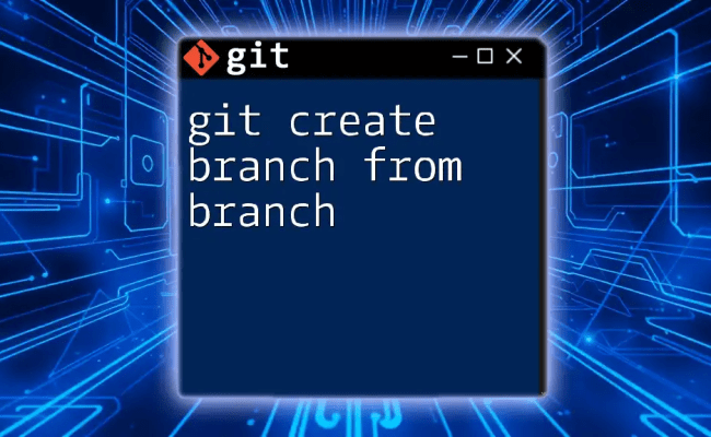 Git Create Branch From Commit: A Quick Guide To Mastery