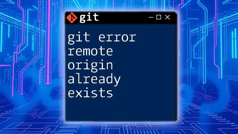Fatal Remote Origin Already Exists Git Error Solved - Modern City Pattern - Mobile