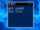 Git Stash One File A Quick Guide To Temporary Storage