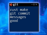 Rust Make Git Commit Messages Good With Style