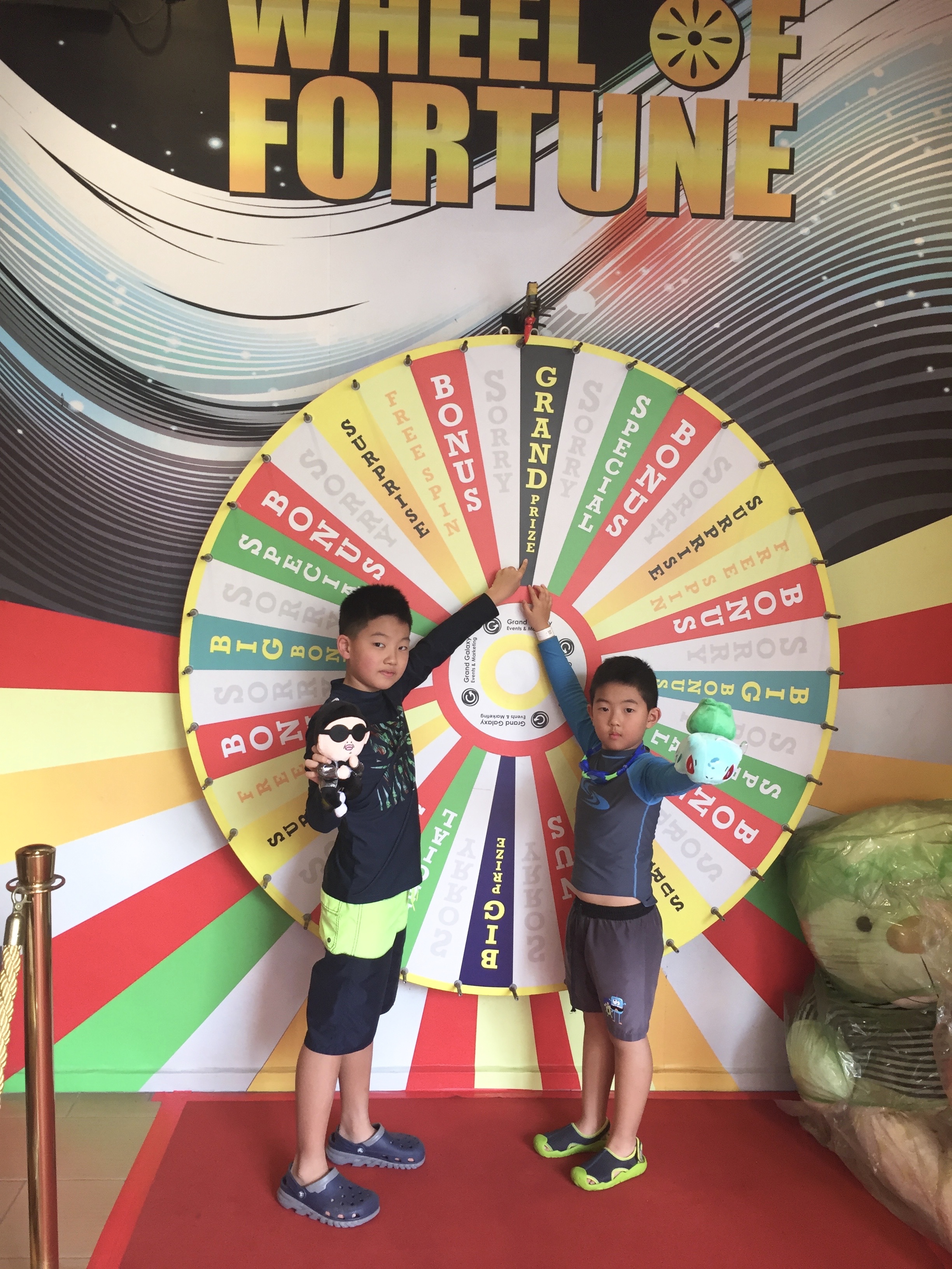 When the wheel stopped on the Grand Prize: unbridled joy - though the prize itself was utter crap.