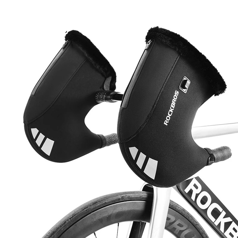 USB Charging Heated Winter Handlebar Mittens for Winter Cycling 