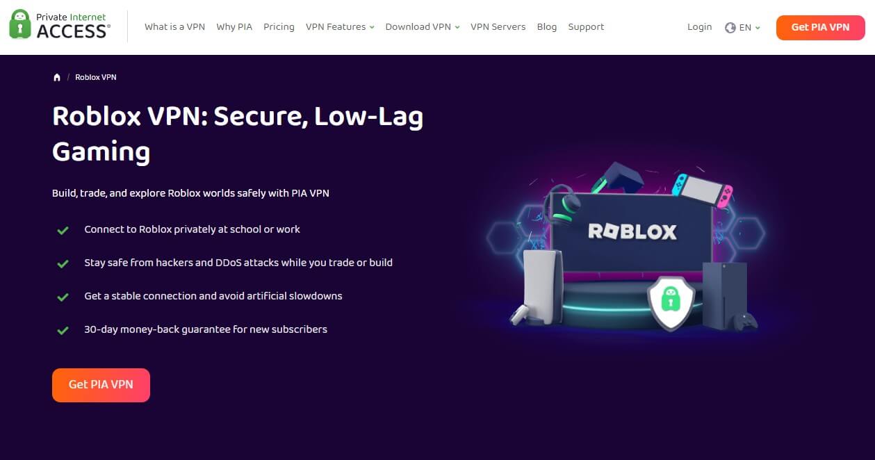 Best VPN For Roblox In 2026 Speed Security Low Latency PIA VPN Roblox 