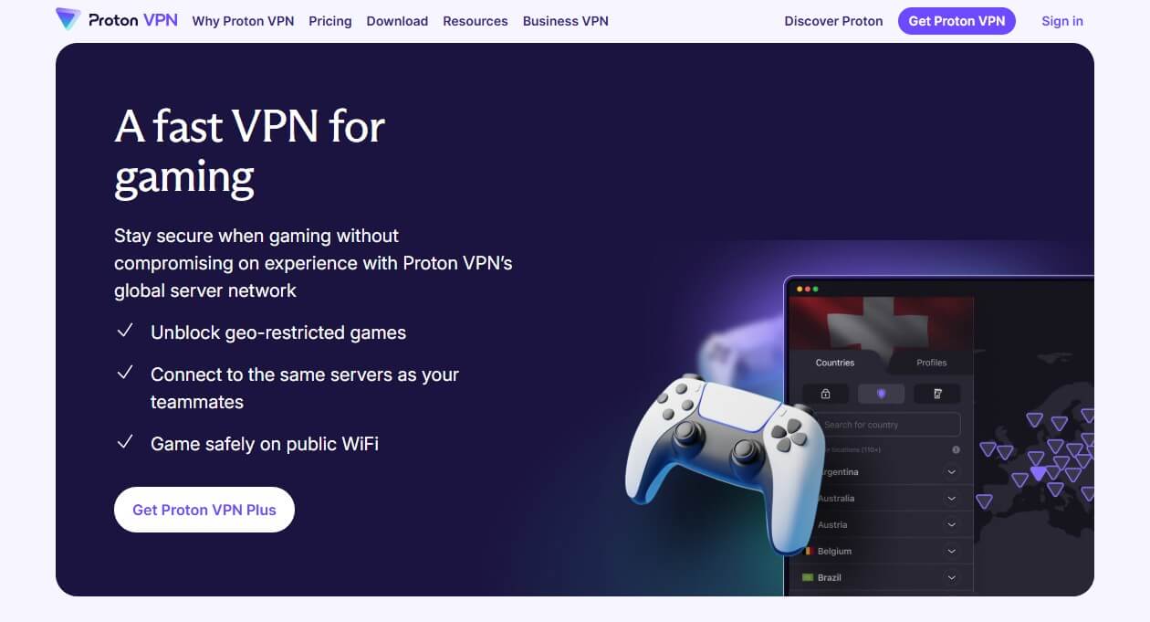 Best VPN For Gaming In 2026 Reduce Lag Play Safely Proton VPN Gaming 