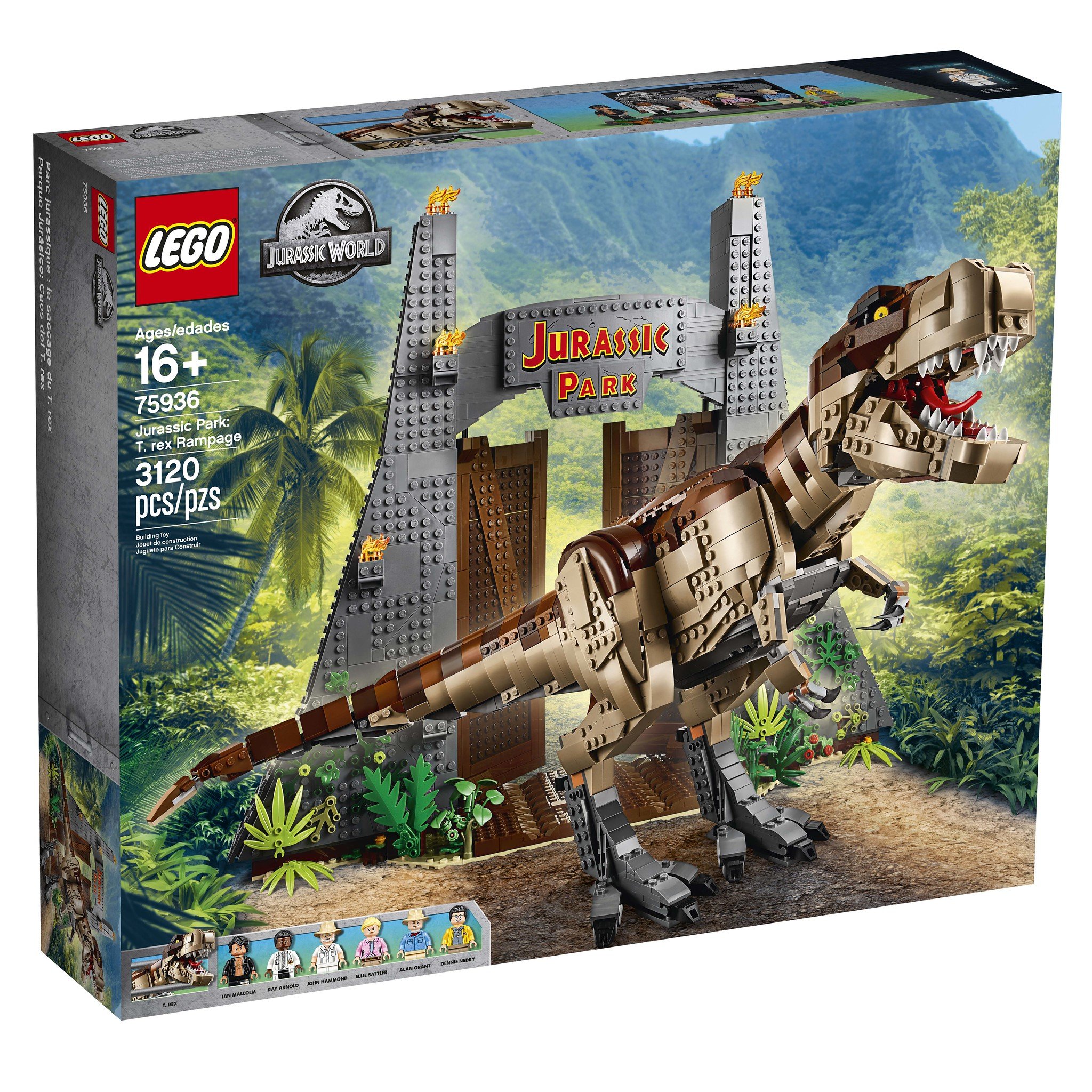 LEGO Jurassic Park T-Rex Rampage 75936 - Box Front
