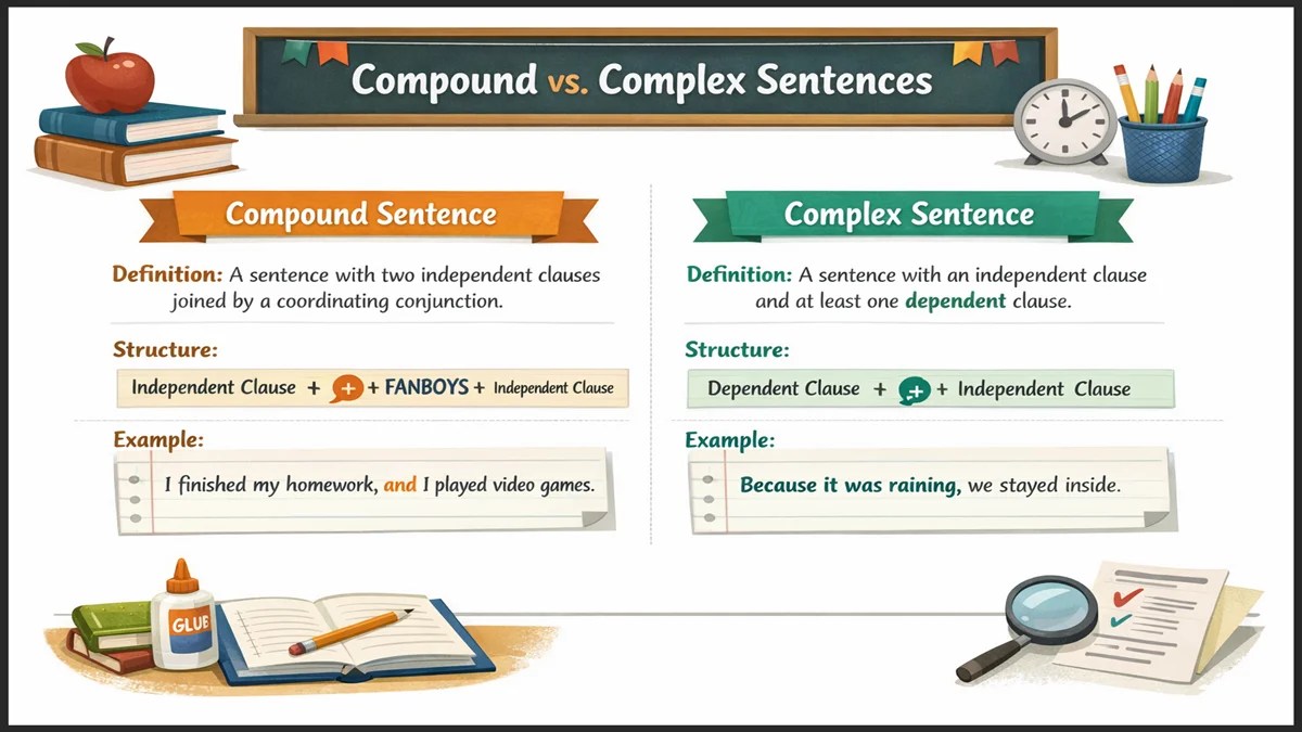 Compound vs Complex Sentences