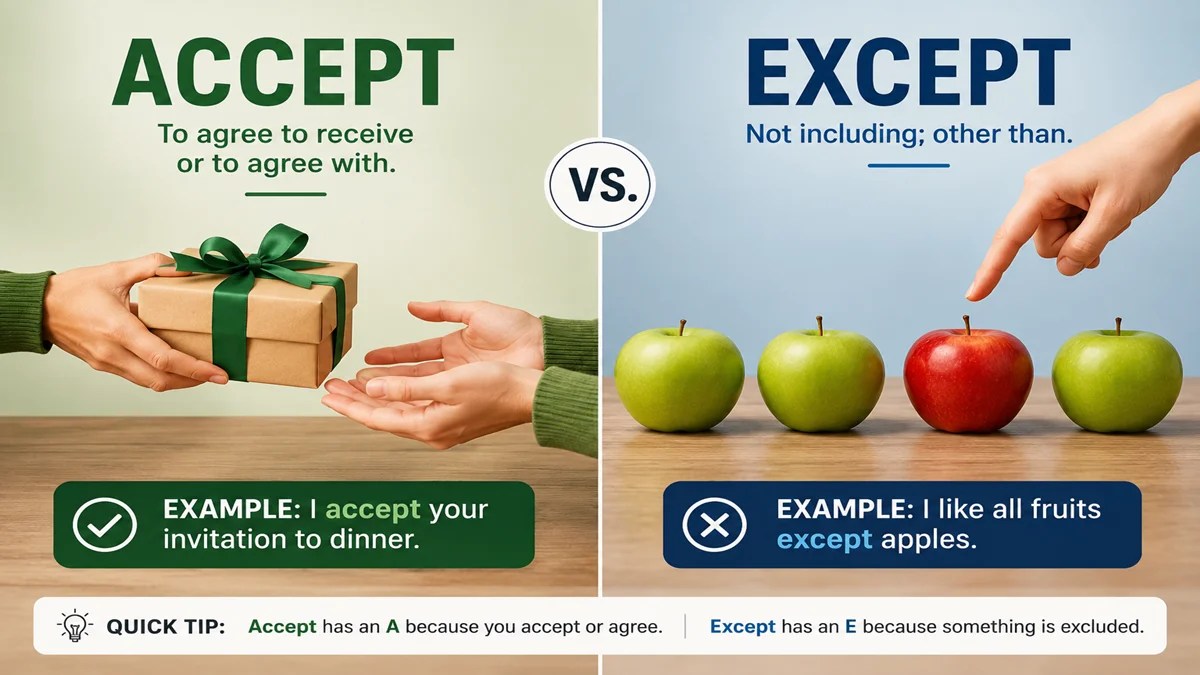 Accept vs Except