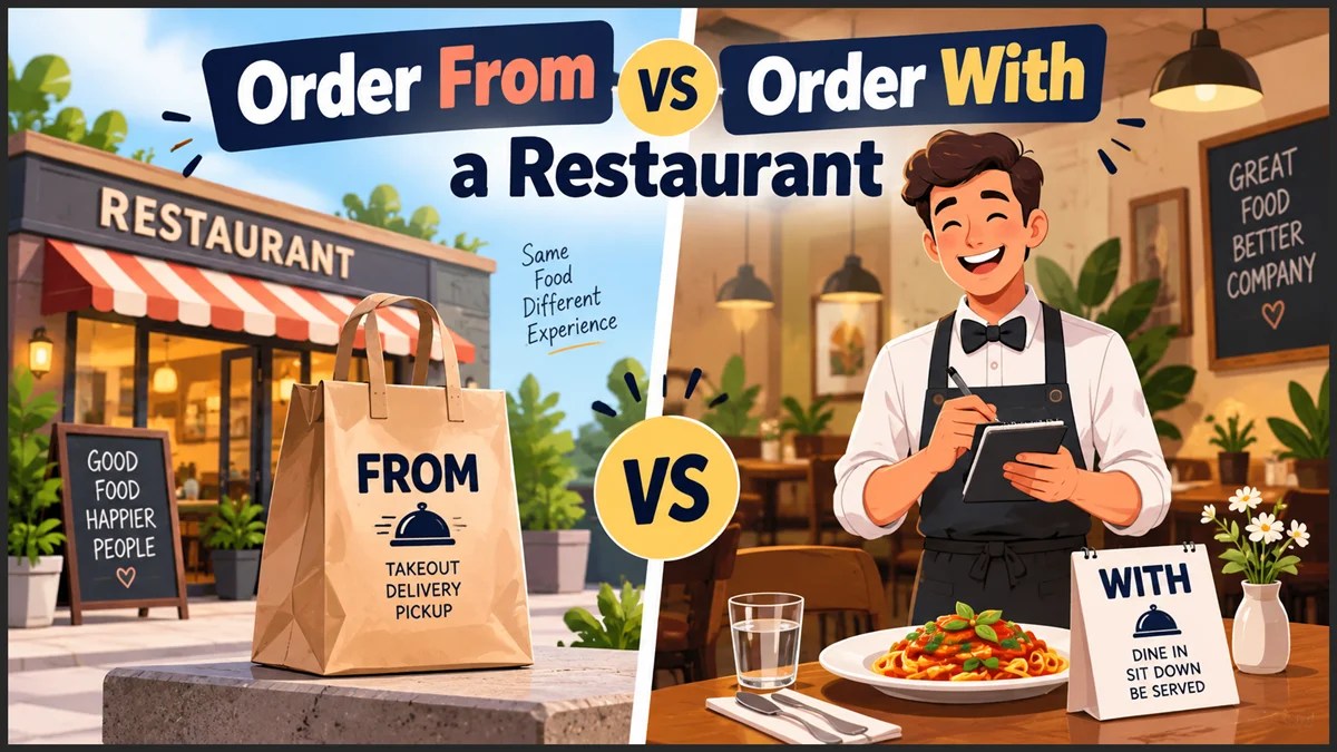 Order From vs Order With a Restaurant