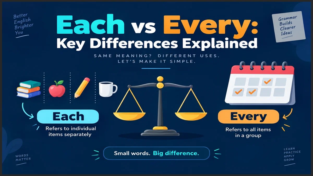 each vs every difference with examples