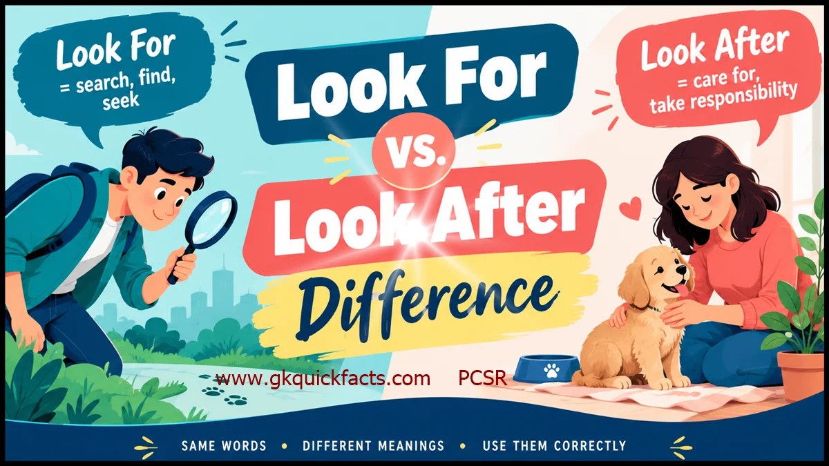 Look For vs Look After Difference