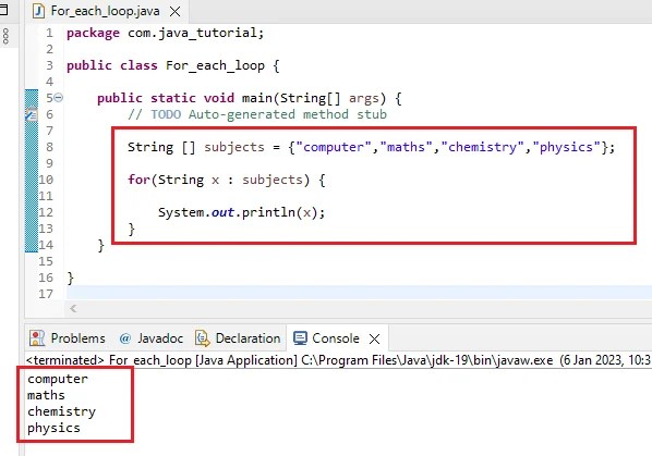 for each loop java - Ilustrasi 3