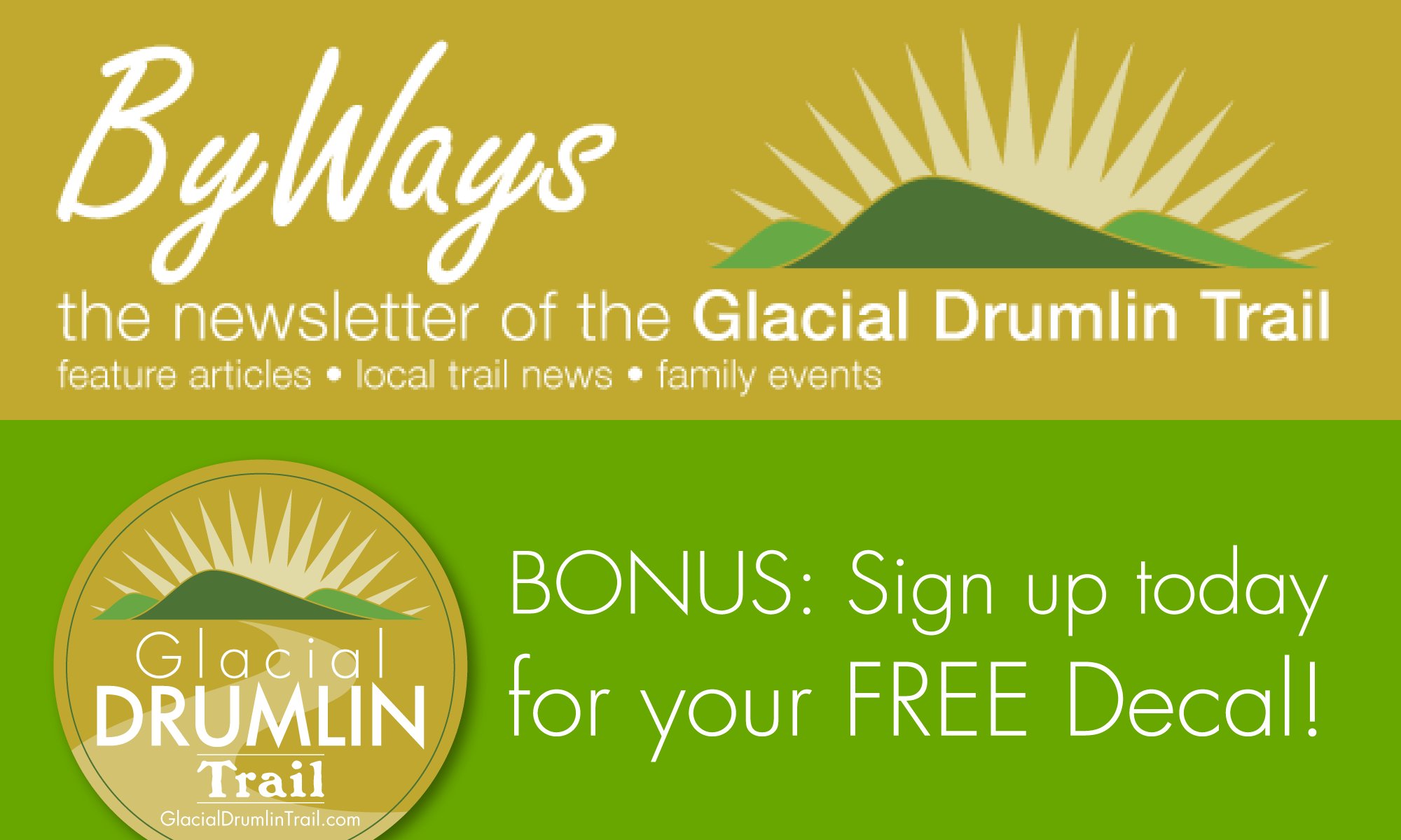 Glacial Drumlin State Trail Visitors Guide GDT Homepage Slideshow Get The Newsletter.