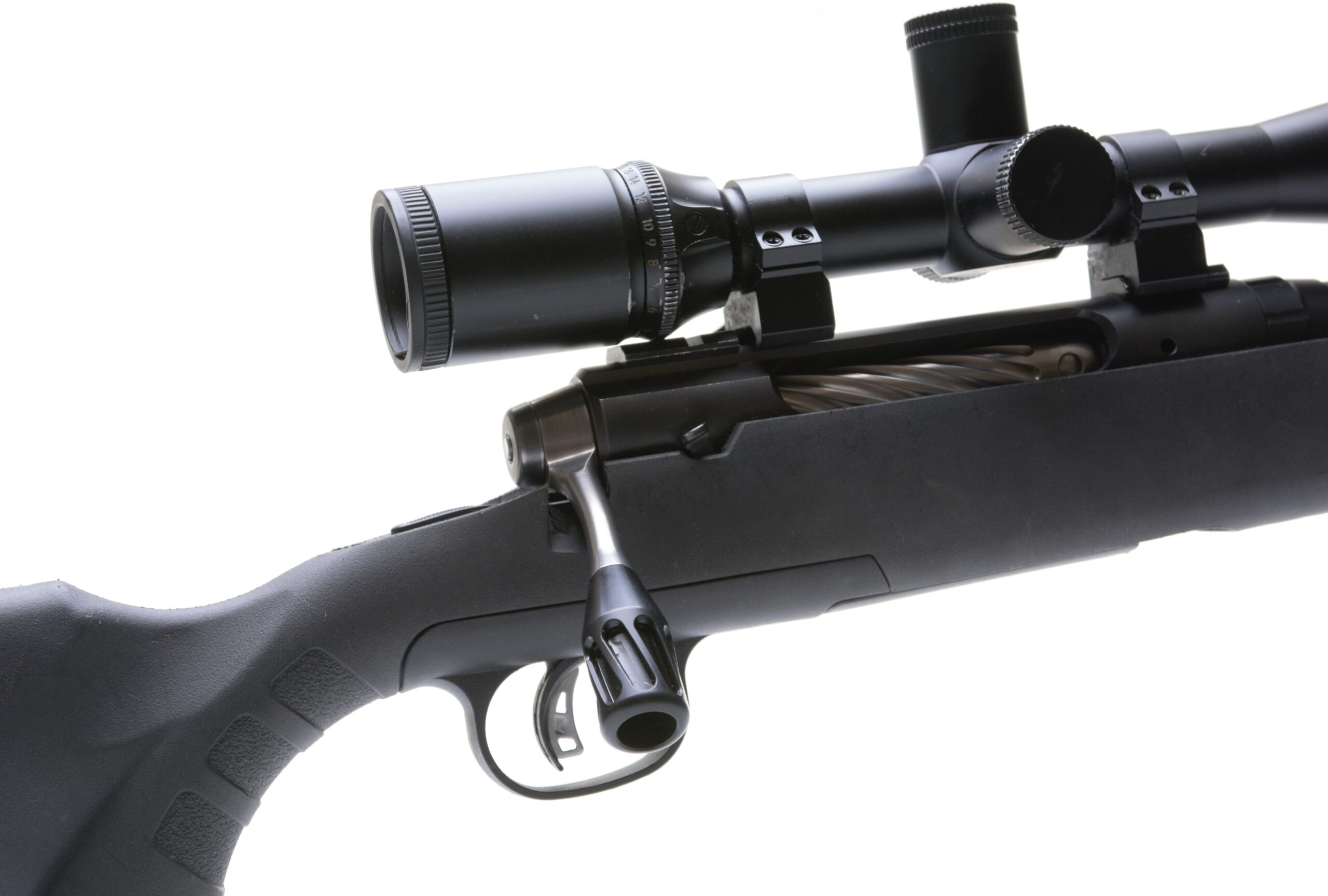 Savage Axis / Axis II Bolt Handle R Hand Black w/Black Fluted Knob