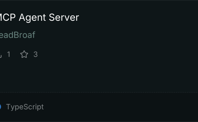 MCP Agent Server | Glama