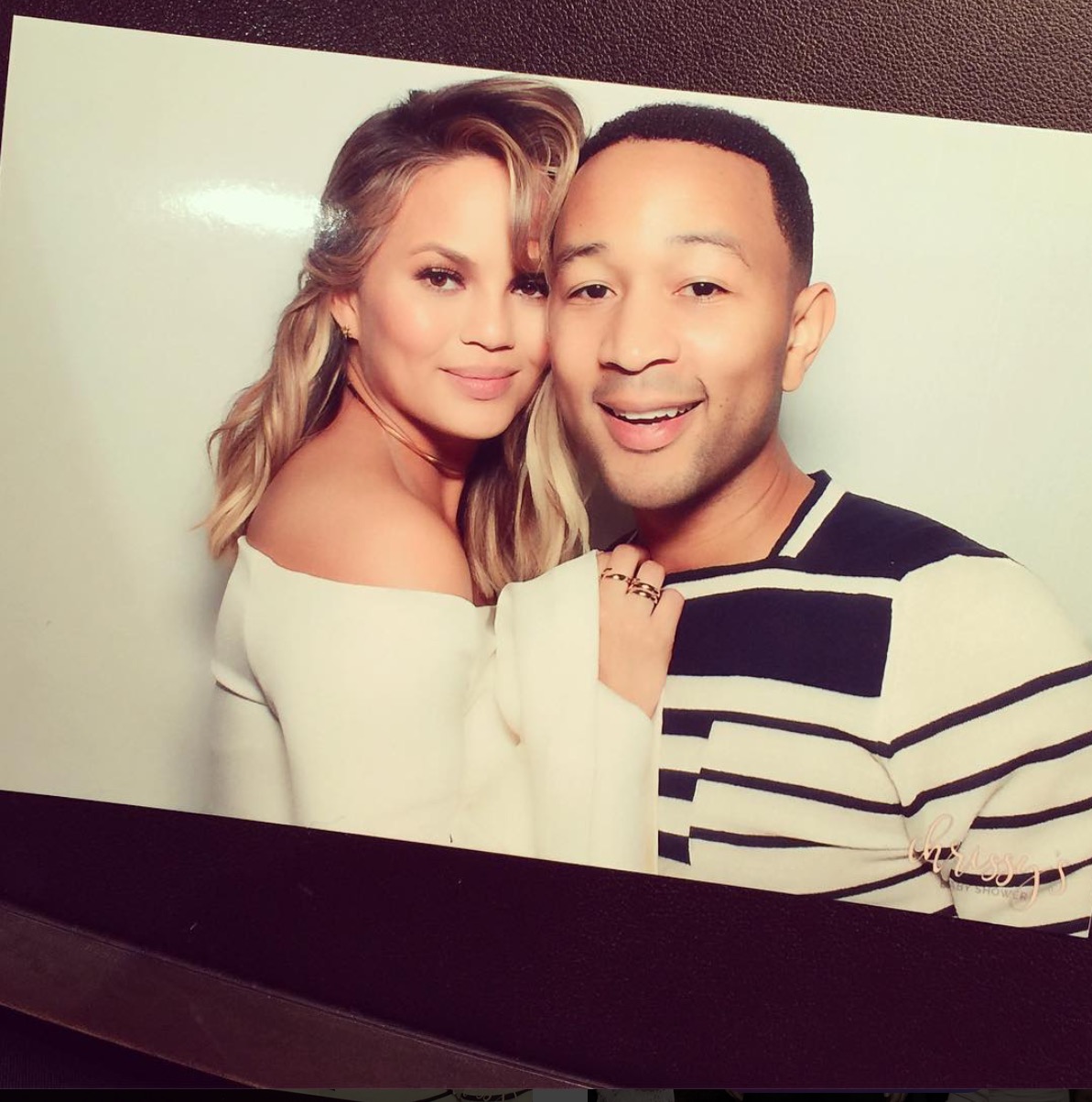 Chrissy Teigen and John Legend At Baby Shower