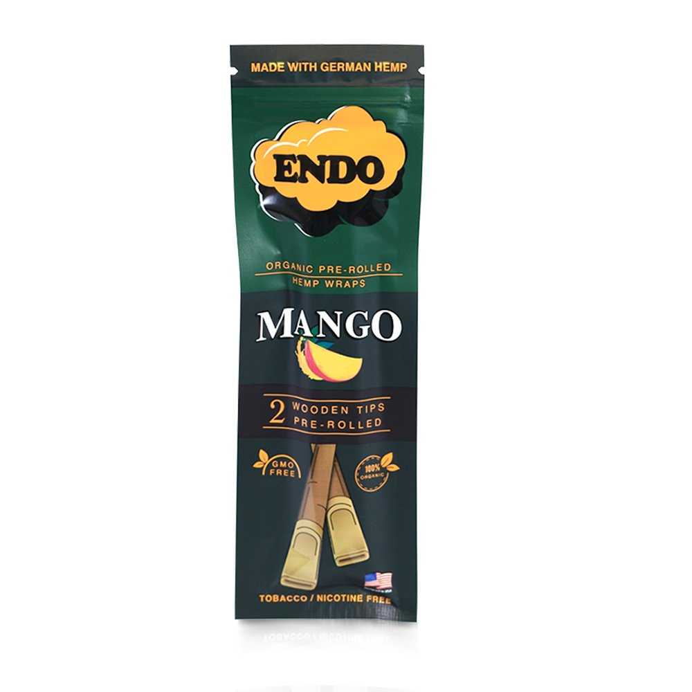 Endo Organic PreRolled Hemp Wraps Glass Bunker