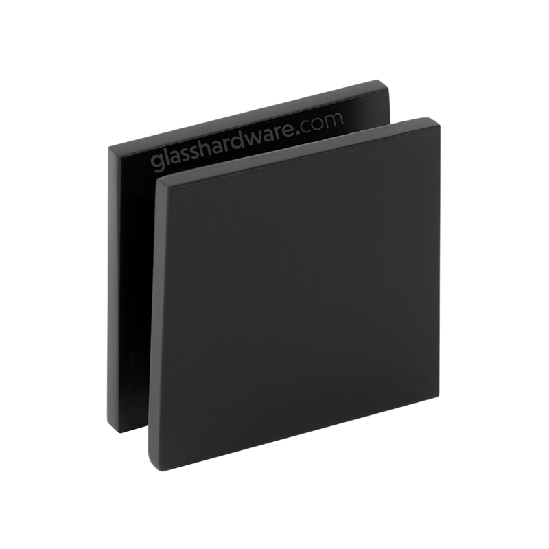 The Wall-to-Glass Square Edge Clamp in Oil Rubbed Bronze.