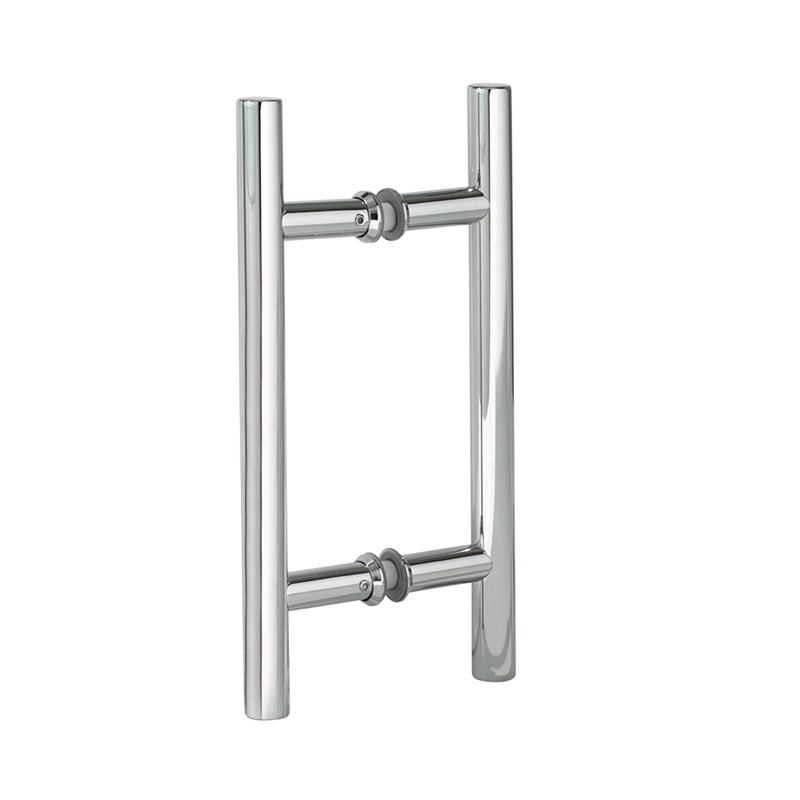 The 8" Center-to-Center Round Ladder Handle in Chrome Polished.