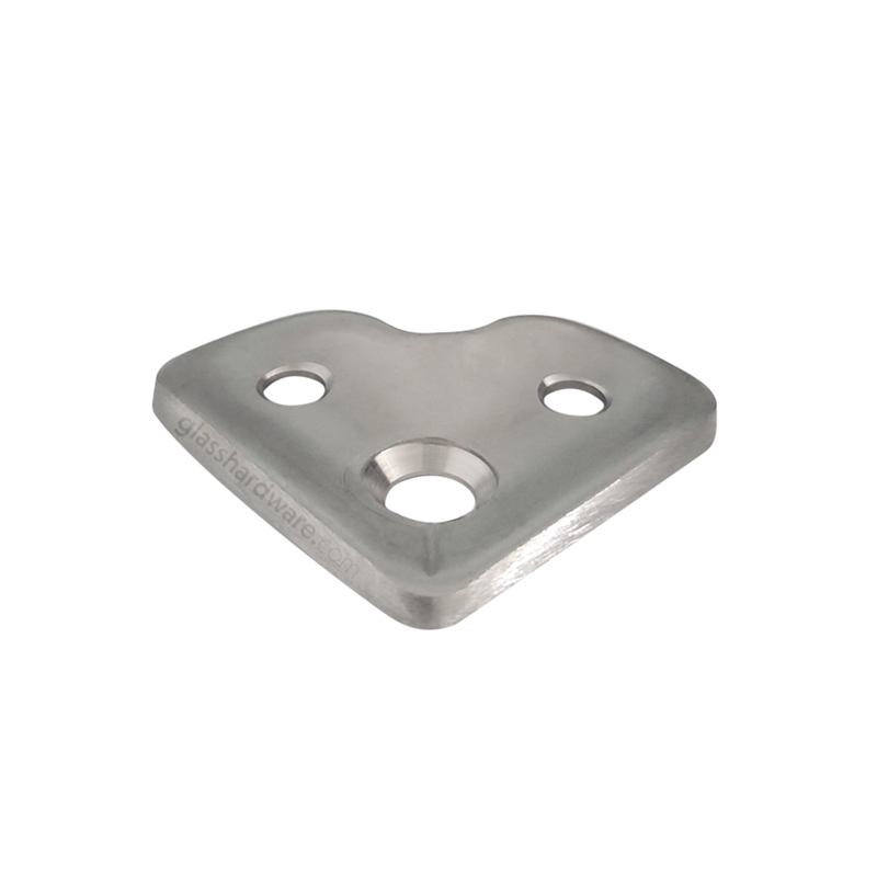 Mounting Plate 90 Deg. For Round Tubes - Brushed Stainless