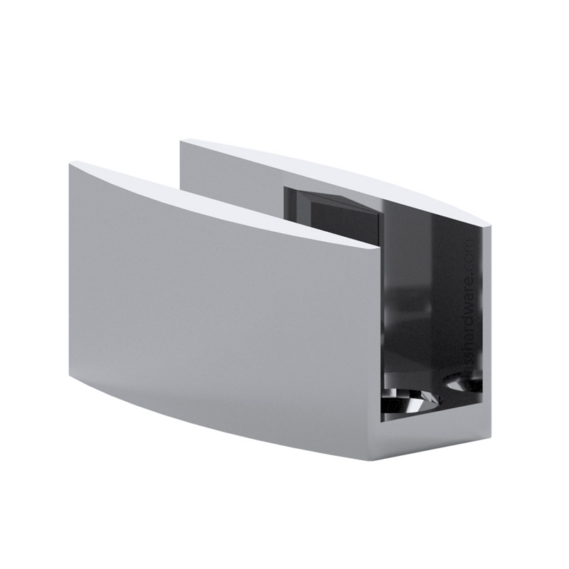 Sliding System Adjustable Floor Guide - Polished Stainless