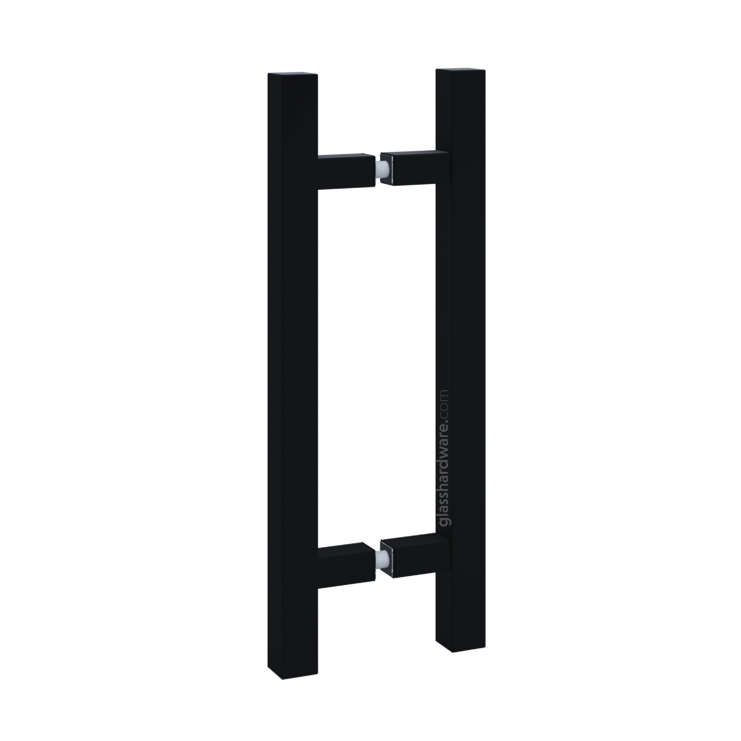 The 8" Center-to-Center Square Ladder Handle in Matte Black.