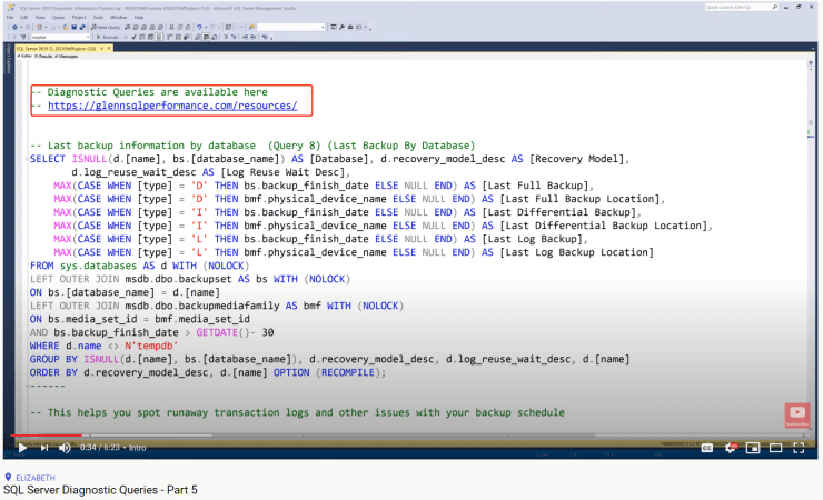 SQL Server Diagnostic Queries - Part 5