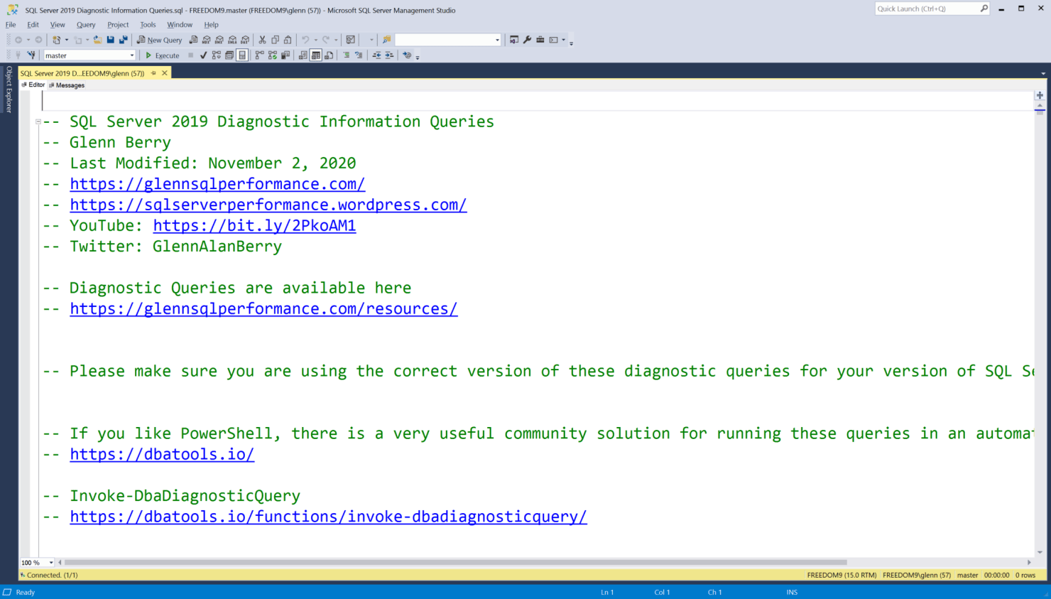 SQL Server Diagnostic Information Queries for November 2020 - Glenn's ...