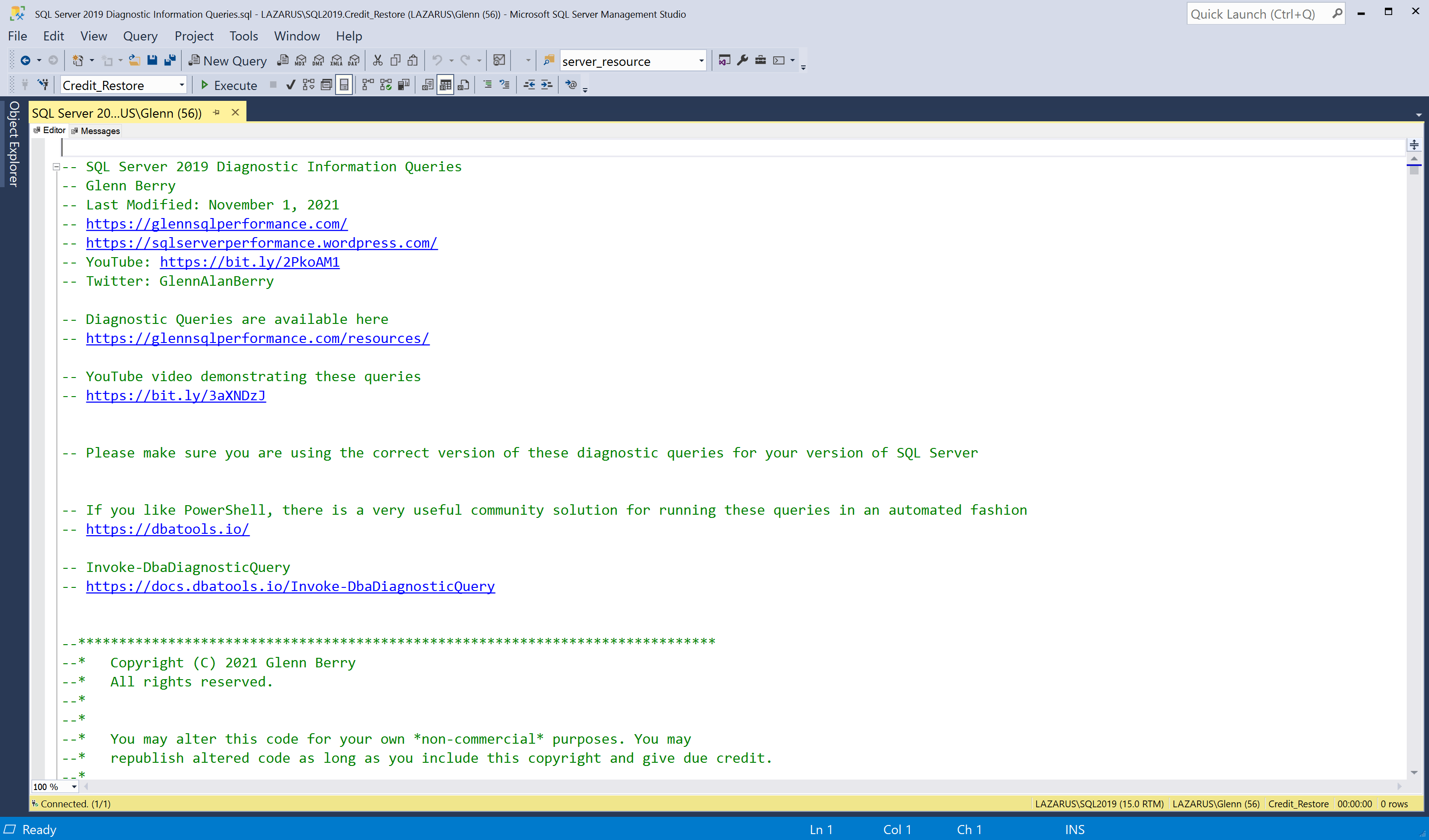Diagnosis Sql SQL Server Diagnostic Information Queries for November 2021 - Glenn's ...