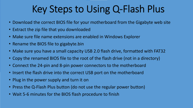 Key Steps to Using Q-Flash Plus