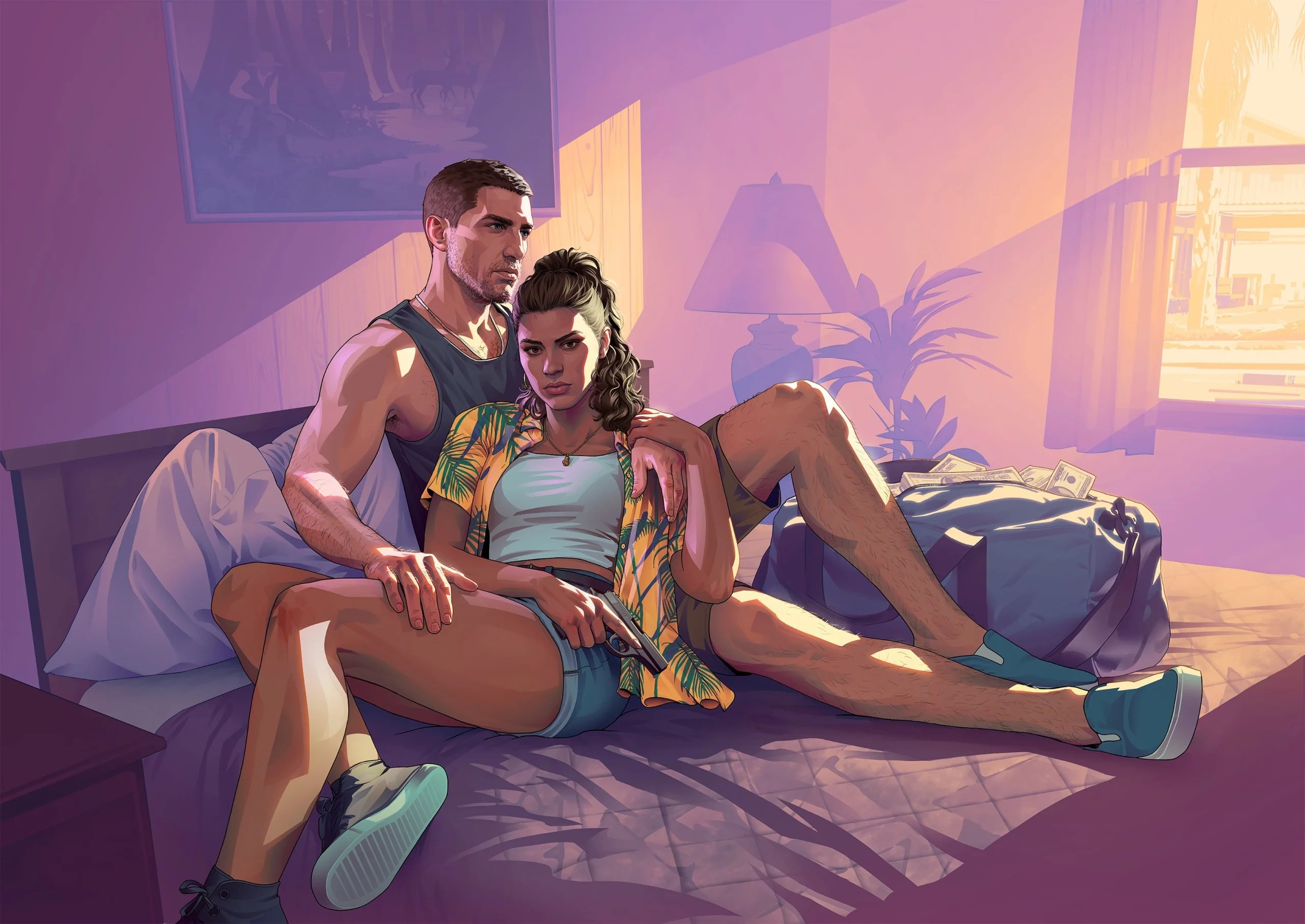 Logo oficial de Grand Theft Auto VI sobre fondo oscuro