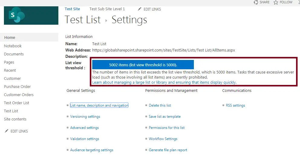 [Fixed] List View Threshold Error in SharePoint Online (5000 items