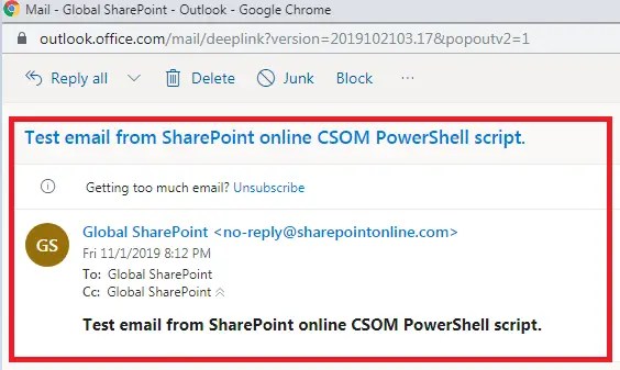 2 ways instantly PowerShell to send email from SharePoint Online ...