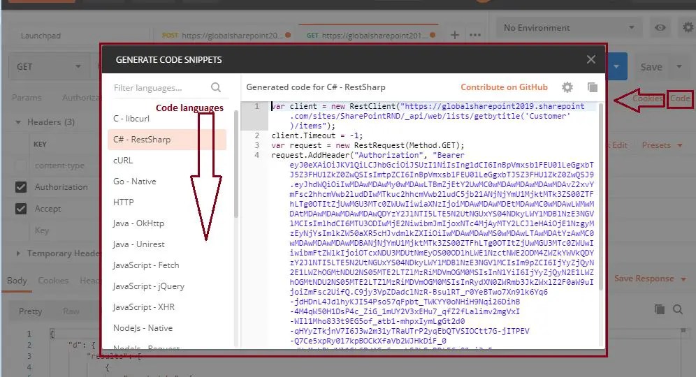 In 4 steps access SharePoint online data using postman tool - Global ...