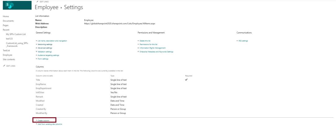 Track comments version history in SharePoint Online list 11 Create multiline text column in SharePoint Online list from list setting page