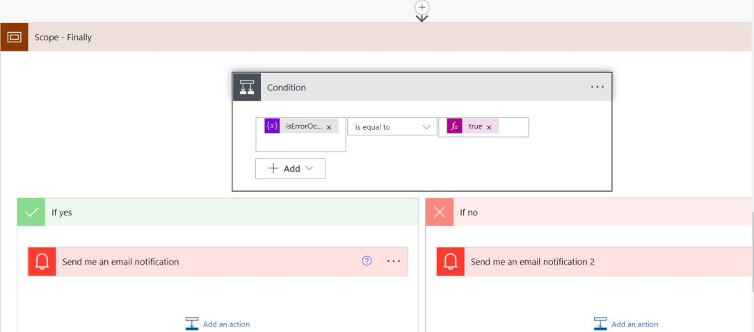 Exception handling in power automate using Try Catch Finally Scope - in 3 steps instantly 9 Configuration of Finally Scope action in Power Automate