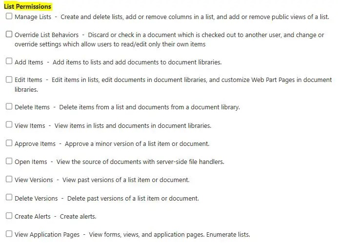 Best Way Create Custom Permission Levels in SharePoint Online Step by Step 7 Create Custom List Permissions Level