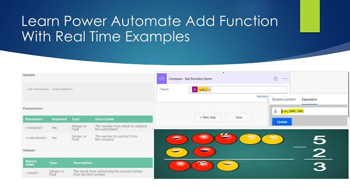 Power Automate Sub Function With Real Time Examples 1 Learn Power Automate Add Function With Real Time Examples Demo
