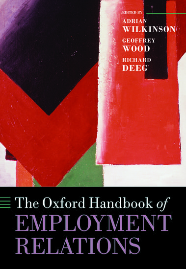 The Oxford Handbook Of Employment Relations Hardcover Adrian
