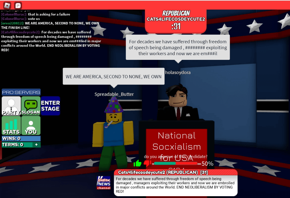 Roblox S Election Simulator Is Swarming With Fascists Global Project Image1 1 