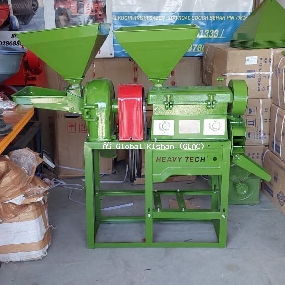 Heavy Duty Combined Rice Mill Nepal | Rice Husking, Whitening & Atta Chakki Multi-Function Machine | Fast Grain Processing Solution