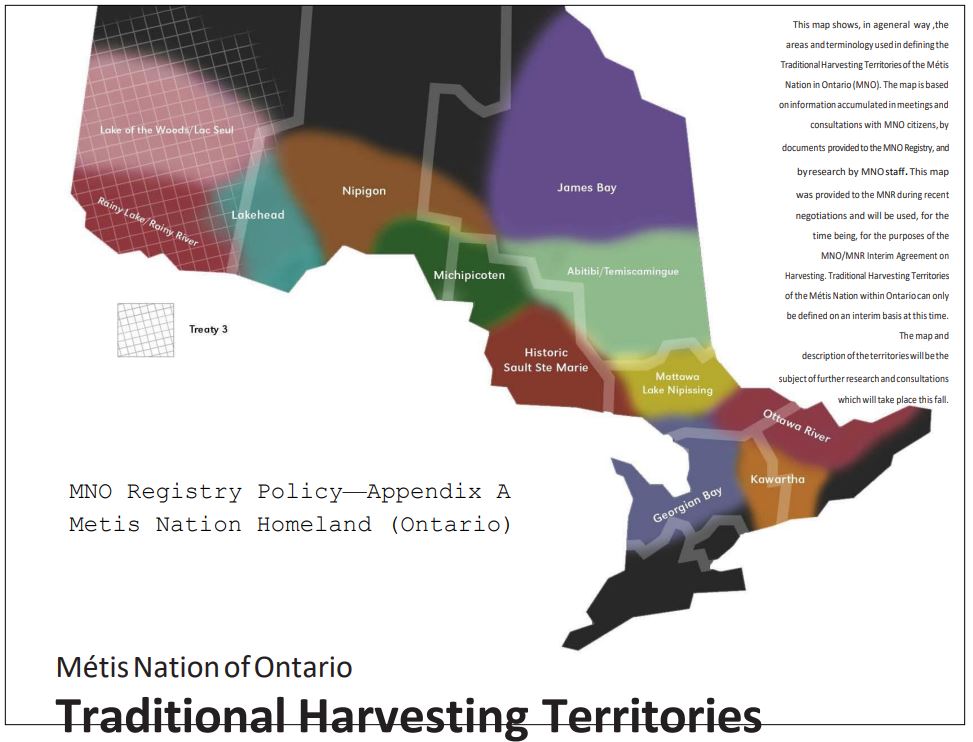 M Tis Nation Of Ontario Accused Of Recasting First Nations Ancestors MNO Map 