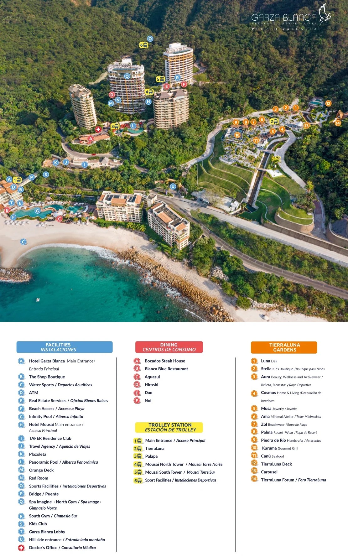 Map Of Garza Blanca Preserve Resort Puerto Vallarta Jal Mexico Garza Blanca Preserve Resort Map 