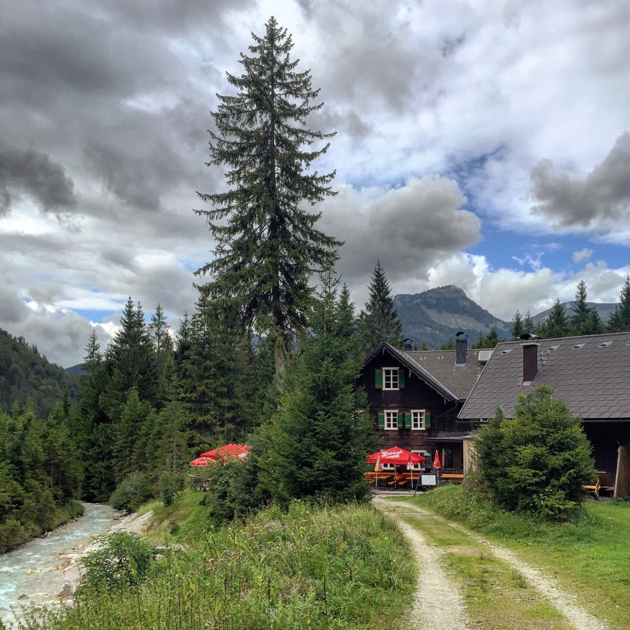 The Almtalerhaus near Grünau, Austria was once a waystation on a cattle drive and now serves as a basecamp for hikers and climbers.