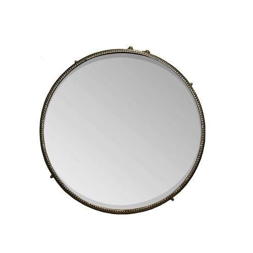 Metal Mirror Round Silver 19.5" | Globedecor