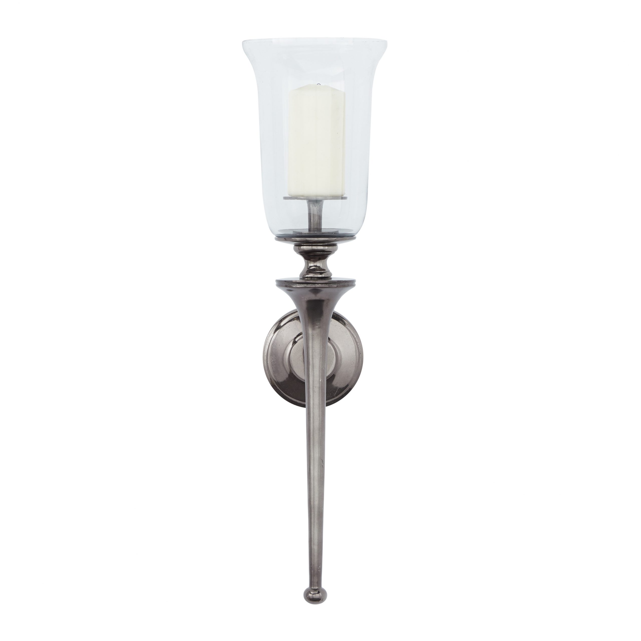 Black Aluminum Metal Wall Sconce, 8″ x 30″