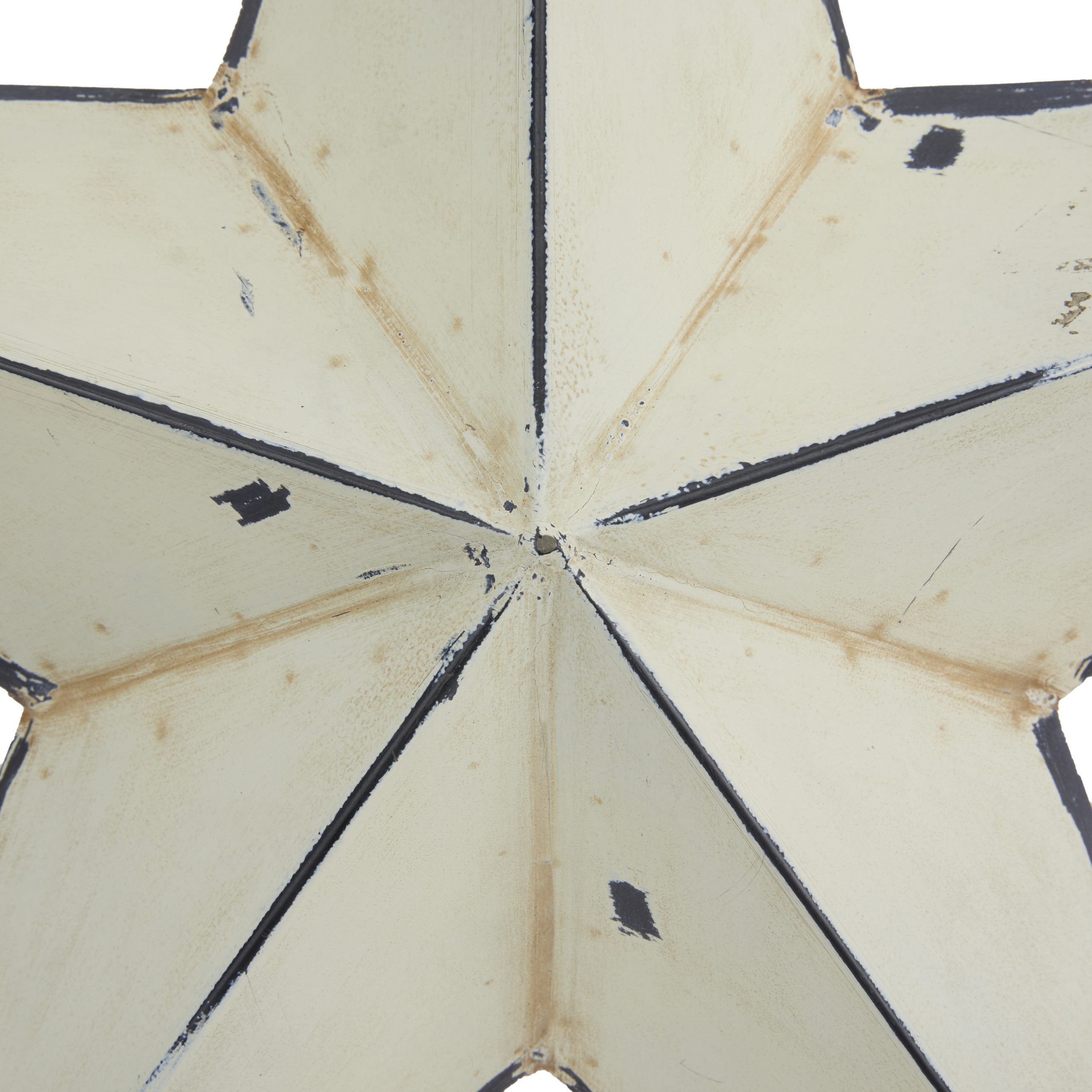 Ivory Metal Wall Star Decor (Set of 3), 24″,18″,12″W
