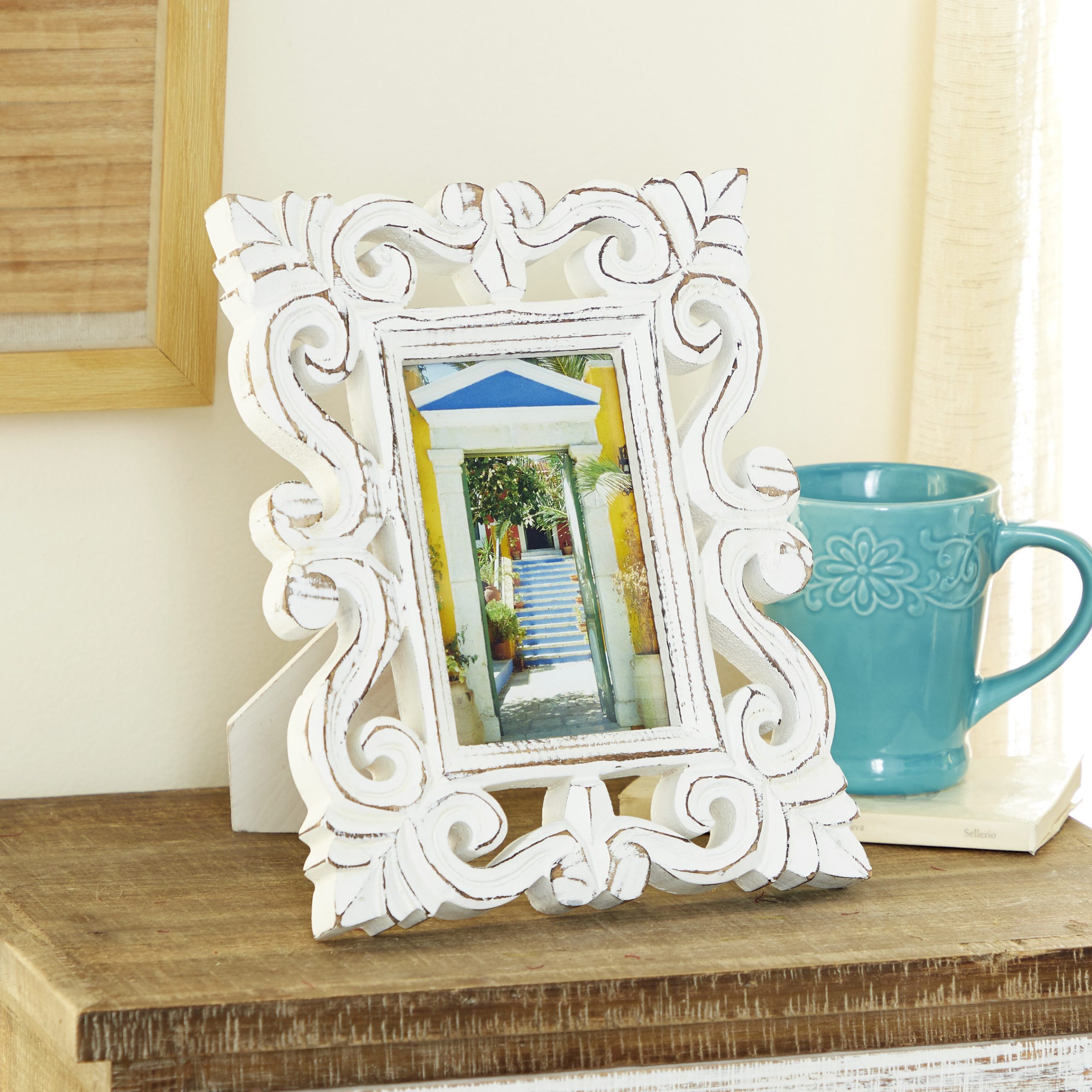 White Mango Wood Photo Frame Handcrafted, 8" x 10″