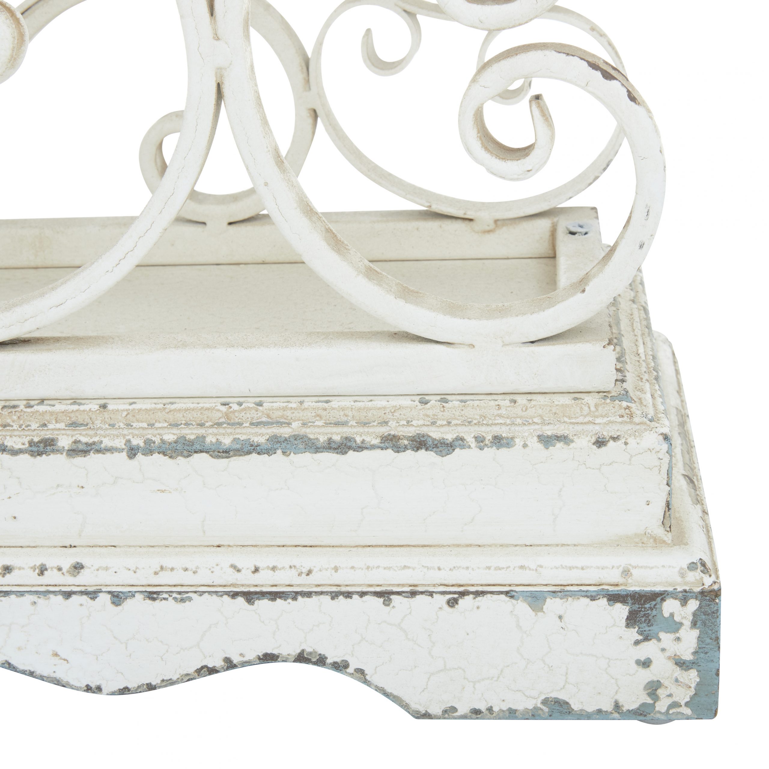 Metal Scroll Candelabra White 23",18"