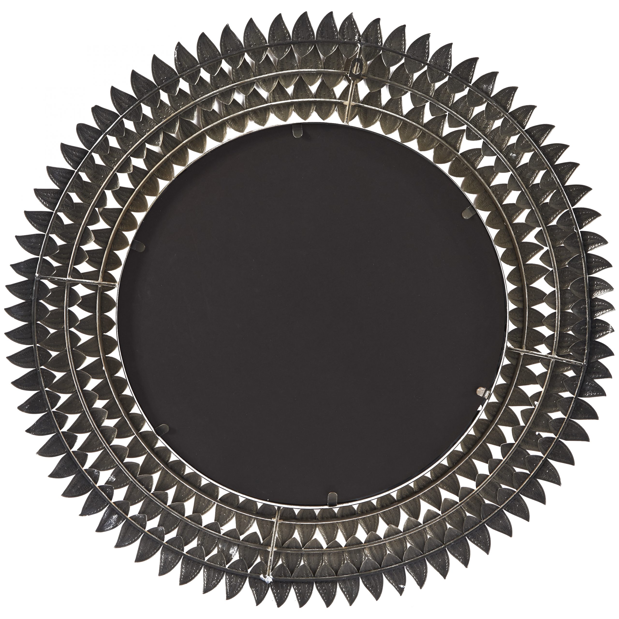 Gold Finish Metal Leaf Wall Mirror, 32″ x 1″ x 32″